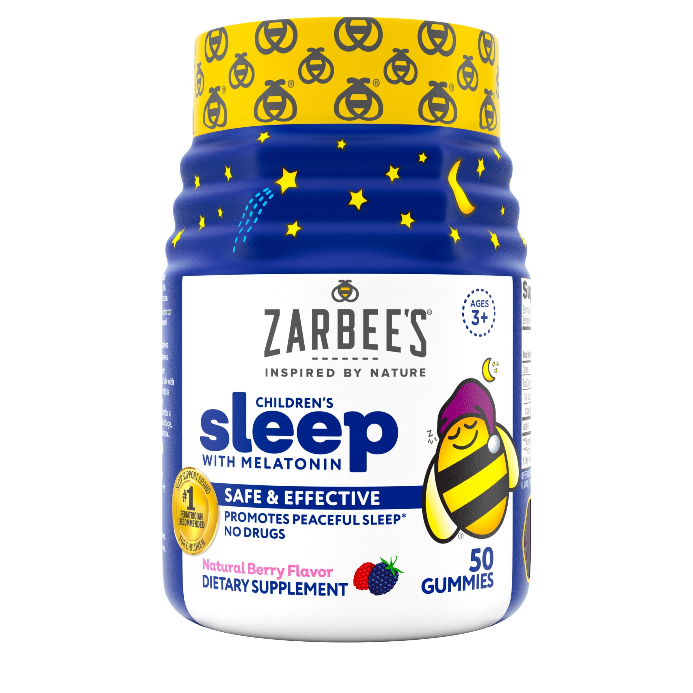 Zarbee’s Kids Sleep Melatonin Gummies, NonHabit Forming for Children