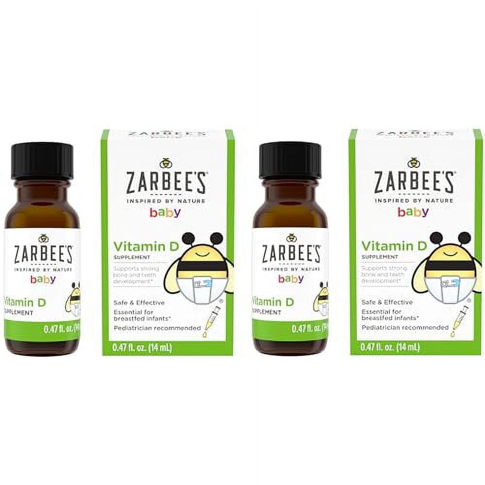 Zarbee's Vitamin D Drops for Infants, 400IU (10mcg) Baby & Toddler