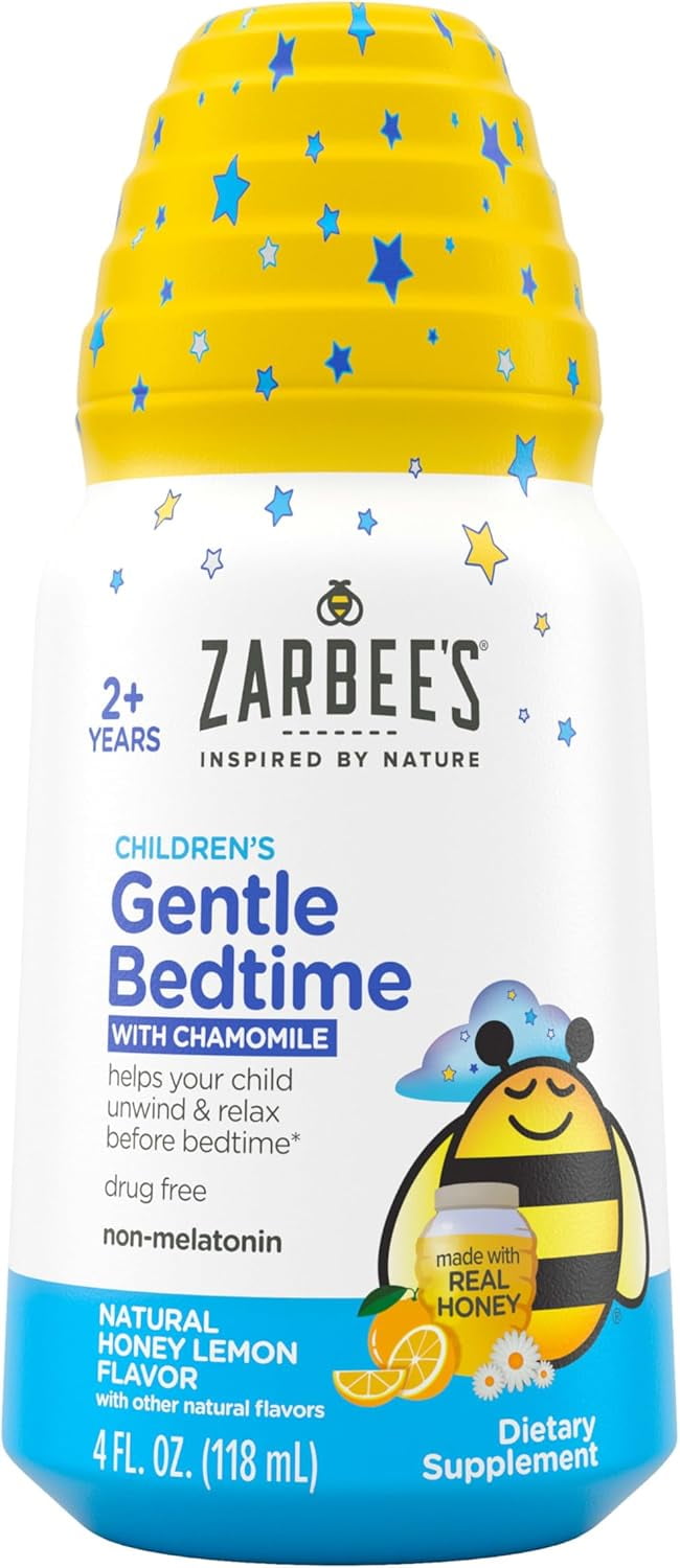 Zarbees Childrens Gentle Bedtime with Chamomile 2+ Years Natural Honey Lemon Flavor, 4 Oz..