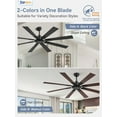 thumbnail image 1 of Zardon 16" Low Profile Caged Ceiling Fan with Light & Remote Control, Modern Nickel Finish, 6-Speed Quiet DC Motor for Indoor Spaces, 1 of 3