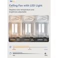 thumbnail image 1 of Zardon 20" Smart Flush Mount Ceiling Fan with Light - APP & Remote Control, 6 Speeds & 3 Color Temperatures, Quiet use for Indoor - White, 1 of 5