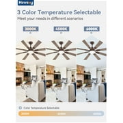 Zardon 62 inch Ceiling Fan with Light and Remote Control - Quiet DC Motor, 6 Speeds, Dual Finish Blades for Indoor Use - Oil Bronze