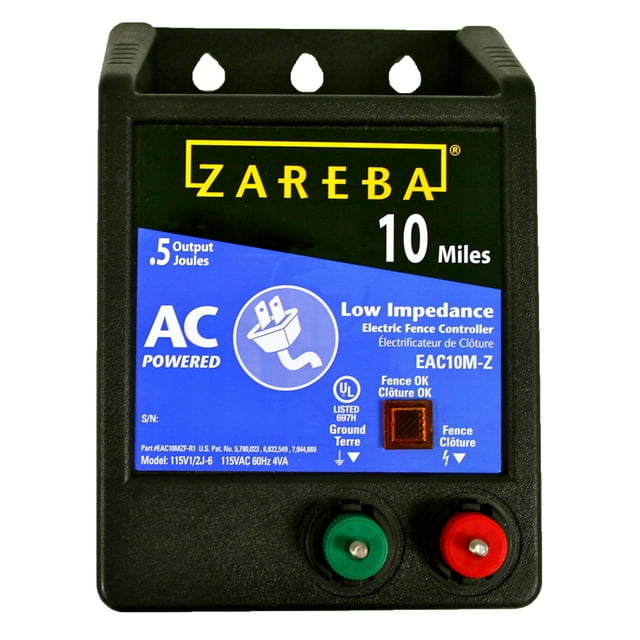 Zareba 10Mile AC Low Impedance Electric Fence Charger