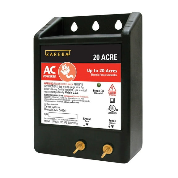 Zareba 20ACRE Electric Powered Solid State 20 Acres Fence Controller