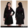 thumbnail image 1 of Zareen Waterproof Trench Style Jacket with Belt-Black-L, 1 of 3
