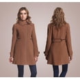 thumbnail image 1 of Zareen Wool Blend Coat with Petal Collar-Camel-XL, 1 of 5