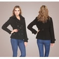 thumbnail image 1 of Zareen Wool Blend Short Coat with Belt-Black-S, 1 of 2