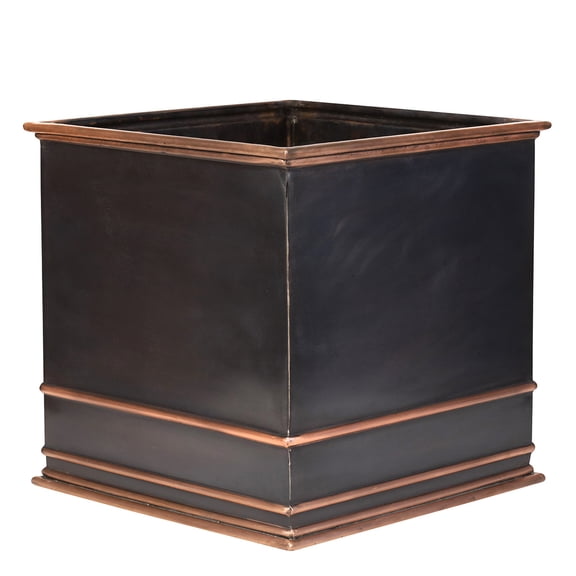 Garden Artisans 14in Square Solid Copper Planter ‘Zarif’, 1 Count