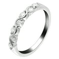 thumbnail image 1 of Zarina Anniversary Band Ring for Women Sterling Silver Cz Ginger Lyne Collection, 1 of 5