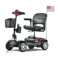 thumbnail image 1 of Zarler Folding Mobility Scooters for Seniors 4 Wheels Powered Compact Travel Scooter for Adult with Led Lights and Baskets, 1 of 14