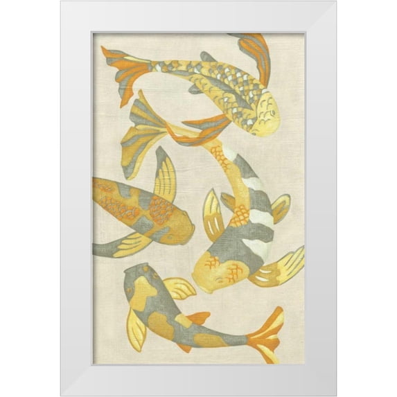 Zarris, Chariklia 10x14 White Modern Wood Framed Museum Art Print Titled - Golden Koi II