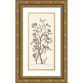 thumbnail image 1 of Zarris, Chariklia 10x18 Gold Ornate Wood Framed with Double Matting Museum Art Print Titled - Sepia Chinoiserie I, 1 of 4