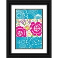 thumbnail image 1 of Zarris, Chariklia 11x14 Black Ornate Wood Framed with Double Matting Museum Art Print Titled - Tropical Embroidery Panel II, 1 of 4