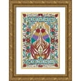 thumbnail image 1 of Zarris, Chariklia 11x14 Gold Ornate Wood Framed with Double Matting Museum Art Print Titled - Batik Embroidery IV, 1 of 4
