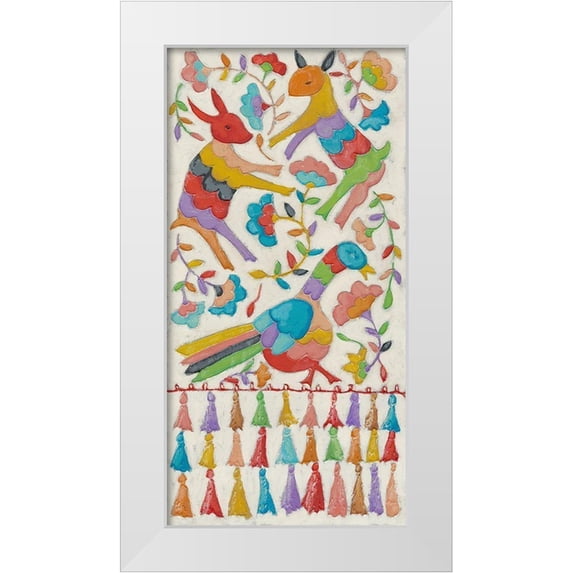 Zarris, Chariklia 11x18 White Modern Wood Framed Museum Art Print Titled - Animal Tapestry II