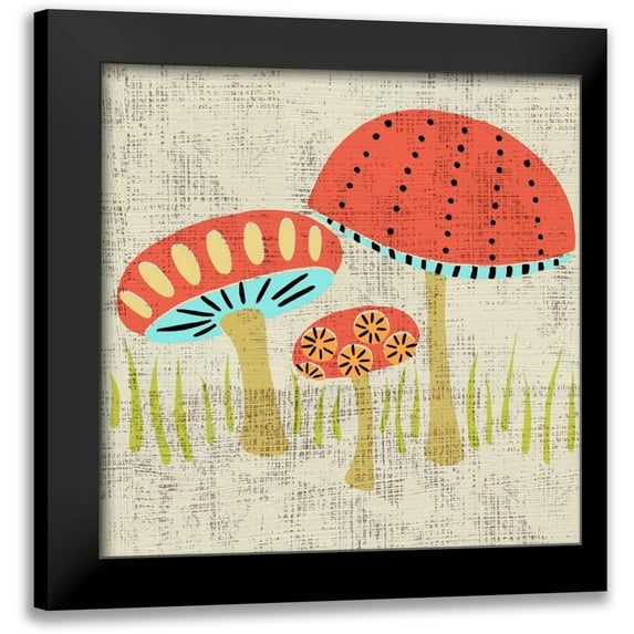 Zarris, Chariklia 12x12 Black Modern Framed Museum Art Print Titled - Adas Mushrooms