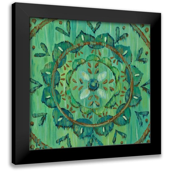 Zarris, Chariklia 12x12 Black Modern Framed Museum Art Print Titled - Aquarian Rosette I