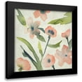thumbnail image 1 of Zarris, Chariklia 12x12 Black Modern Framed Museum Art Print Titled - Blush Pink Blooms II, 1 of 5