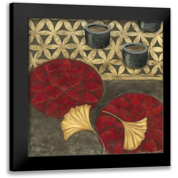 Zarris, Chariklia 12x12 Black Modern Framed Museum Art Print Titled - Lacquerware I