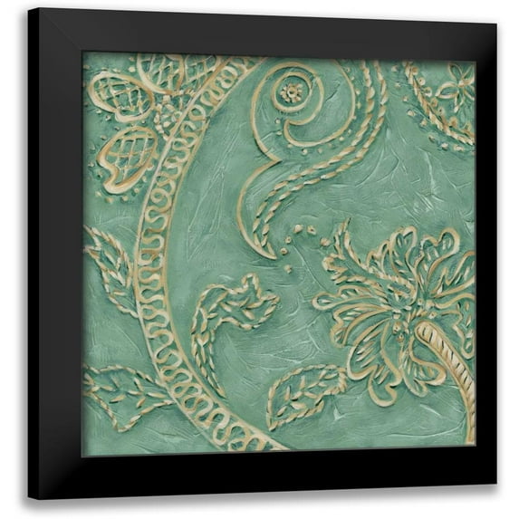 Zarris, Chariklia 12x12 Black Modern Framed Museum Art Print Titled - Printed Tiffany Lace I
