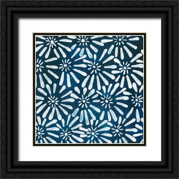 Zarris, Chariklia 12x12 Black Ornate Wood Framed with Double Matting Museum Art Print Titled - La Mer IX