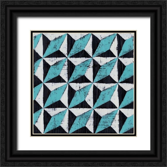 Zarris, Chariklia 12x12 Black Ornate Wood Framed with Double Matting Museum Art Print Titled - Over Under III