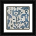 thumbnail image 1 of Zarris, Chariklia 12x12 Black Ornate Wood Framed with Double Matting Museum Art Print Titled - Water Ikat I, 1 of 4