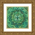 thumbnail image 1 of Zarris, Chariklia 12x12 Gold Ornate Wood Framed with Double Matting Museum Art Print Titled - Aquarian Rosette I, 1 of 4