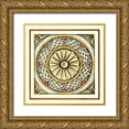 thumbnail image 1 of Zarris, Chariklia 12x12 Gold Ornate Wood Framed with Double Matting Museum Art Print Titled - Crackled Cloisonne Tile IV, 1 of 4