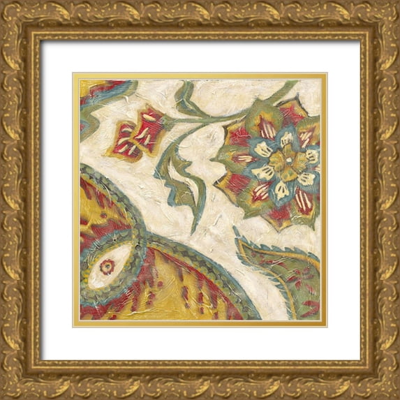 Zarris, Chariklia 12x12 Gold Ornate Wood Framed with Double Matting Museum Art Print Titled - Paisley I