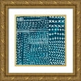 thumbnail image 1 of Zarris, Chariklia 12x12 Gold Ornate Wood Framed with Double Matting Museum Art Print Titled - Sashiko Stitches IV, 1 of 4