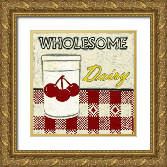 Zarris, Chariklia 12x12 Gold Ornate Wood Framed with Double Matting Museum Art Print Titled - Wholesome Dairy