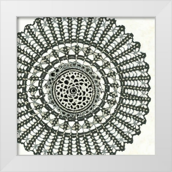 Zarris, Chariklia 12x12 White Modern Wood Framed Museum Art Print Titled - Abstract Rosette II