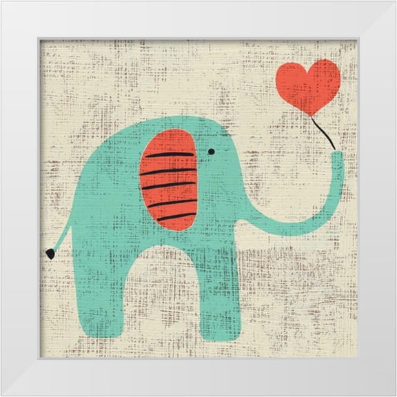 Zarris, Chariklia 12x12 White Modern Wood Framed Museum Art Print Titled - Adas Elephant