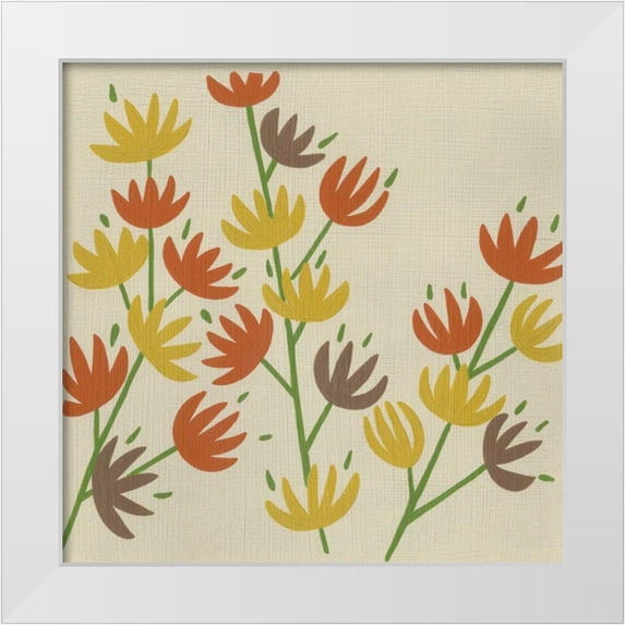 Zarris, Chariklia 12x12 White Modern Wood Framed Museum Art Print Titled - Retro Blossoms III