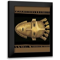 Zarris, Chariklia 12x14 Black Modern Framed Museum Art Print Titled - African Mask III