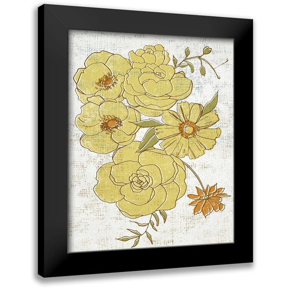 Zarris, Chariklia 12x14 Black Modern Framed Museum Art Print Titled - Barkcloth IV