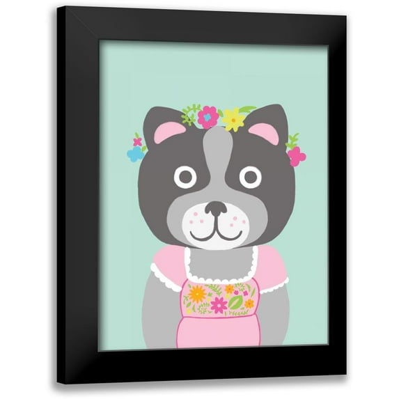Zarris, Chariklia 12x14 Black Modern Framed Museum Art Print Titled - Fancy Animals III