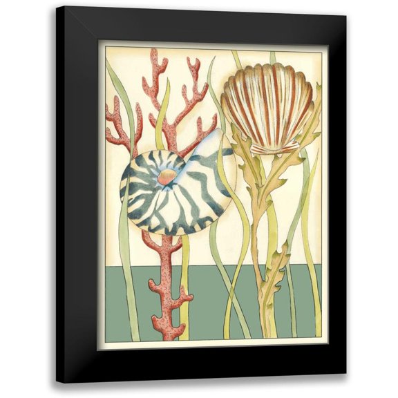 Zarris, Chariklia 12x14 Black Modern Framed Museum Art Print Titled - Shell Season III