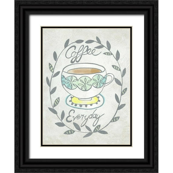 Zarris, Chariklia 12x14 Black Ornate Wood Framed with Double Matting Museum Art Print Titled - Breakfast Club II