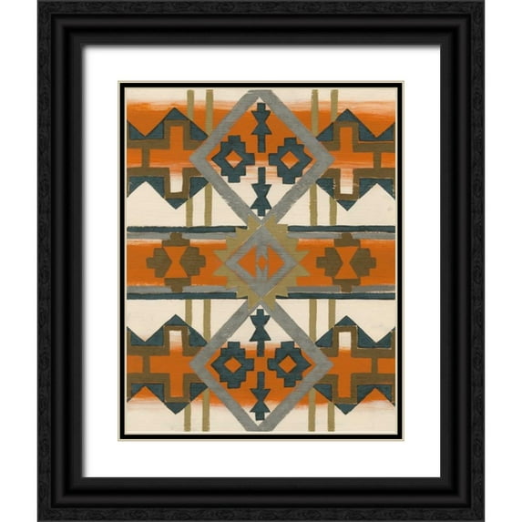 Zarris, Chariklia 12x14 Black Ornate Wood Framed with Double Matting Museum Art Print Titled - River Canyon IV