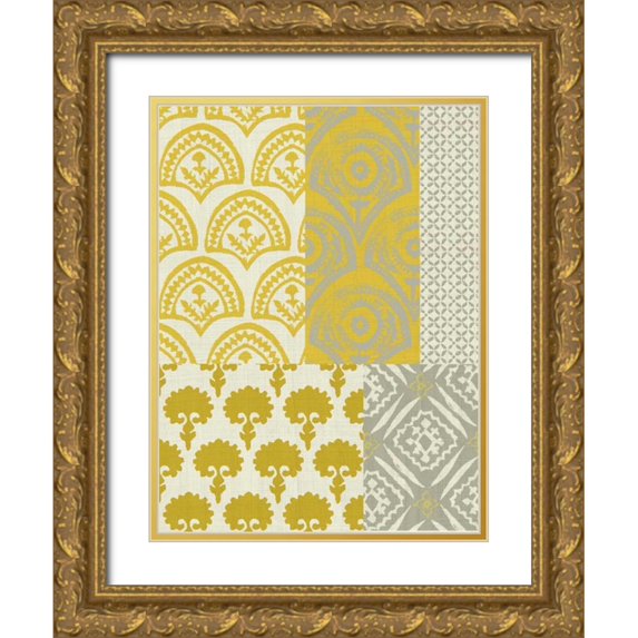 Zarris, Chariklia 12x14 Gold Ornate Wood Framed with Double Matting Museum Art Print Titled - Marigold Patterns II