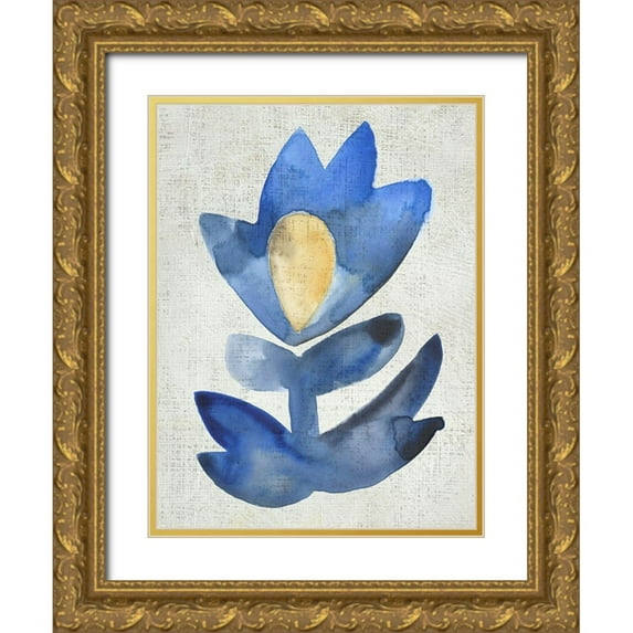 Zarris, Chariklia 12x14 Gold Ornate Wood Framed with Double Matting Museum Art Print Titled - Sea Flower IX