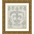 thumbnail image 1 of Zarris, Chariklia 12x14 Gold Ornate Wood Framed with Double Matting Museum Art Print Titled - Shadow Ikat III, 1 of 4