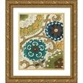 thumbnail image 1 of Zarris, Chariklia 12x14 Gold Ornate Wood Framed with Double Matting Museum Art Print Titled - Suzani Song VI, 1 of 4
