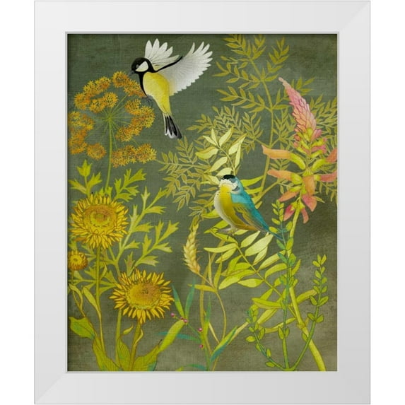 Zarris, Chariklia 12x14 White Modern Wood Framed Museum Art Print Titled - Birding I