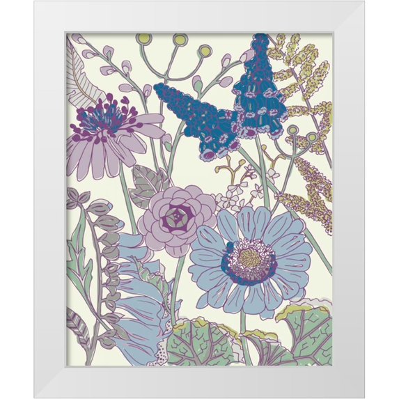 Zarris, Chariklia 12x14 White Modern Wood Framed Museum Art Print Titled - Graphic Garden IV