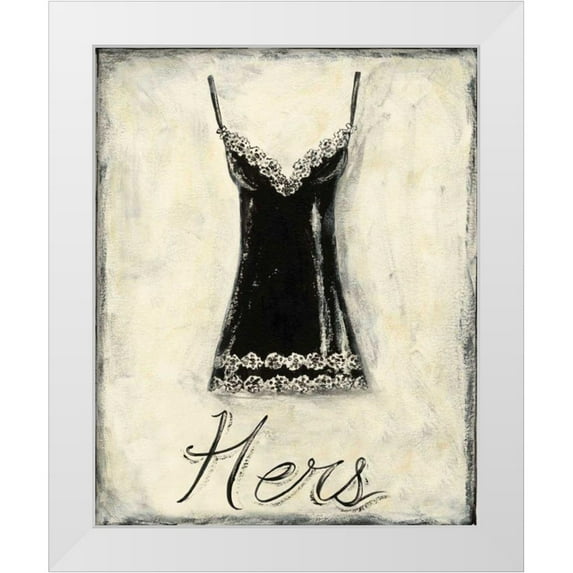 Zarris, Chariklia 12x14 White Modern Wood Framed Museum Art Print Titled - Hers- French Lace
