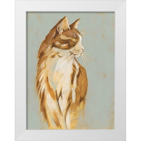 Zarris, Chariklia 12x14 White Modern Wood Framed Museum Art Print Titled - Lap Cat I