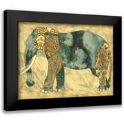 Zarris, Chariklia 14x12 Black Modern Framed Museum Art Print Titled - Royal Elephant